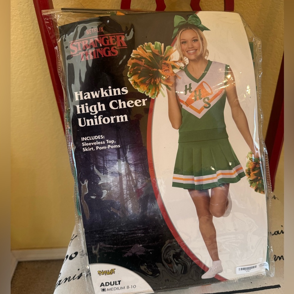 Stranger Things Hawkins High Cheerleader Costume Adult Size Medium 8-10